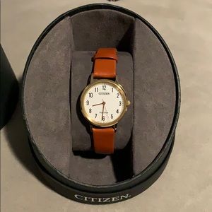 Citizen brown leather watch